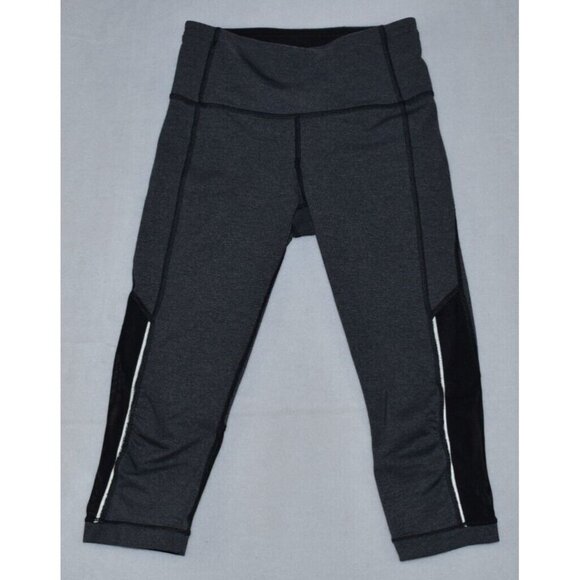 lululemon athletica Pants - Lululemon Gear Up Women's Size 4 High Rise Crop Leggings Gray Athletic Yoga